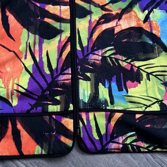 🔥Joseph Ribkoff🔥 | Neon colours tropical zip up sweater - Picture 4 of 11